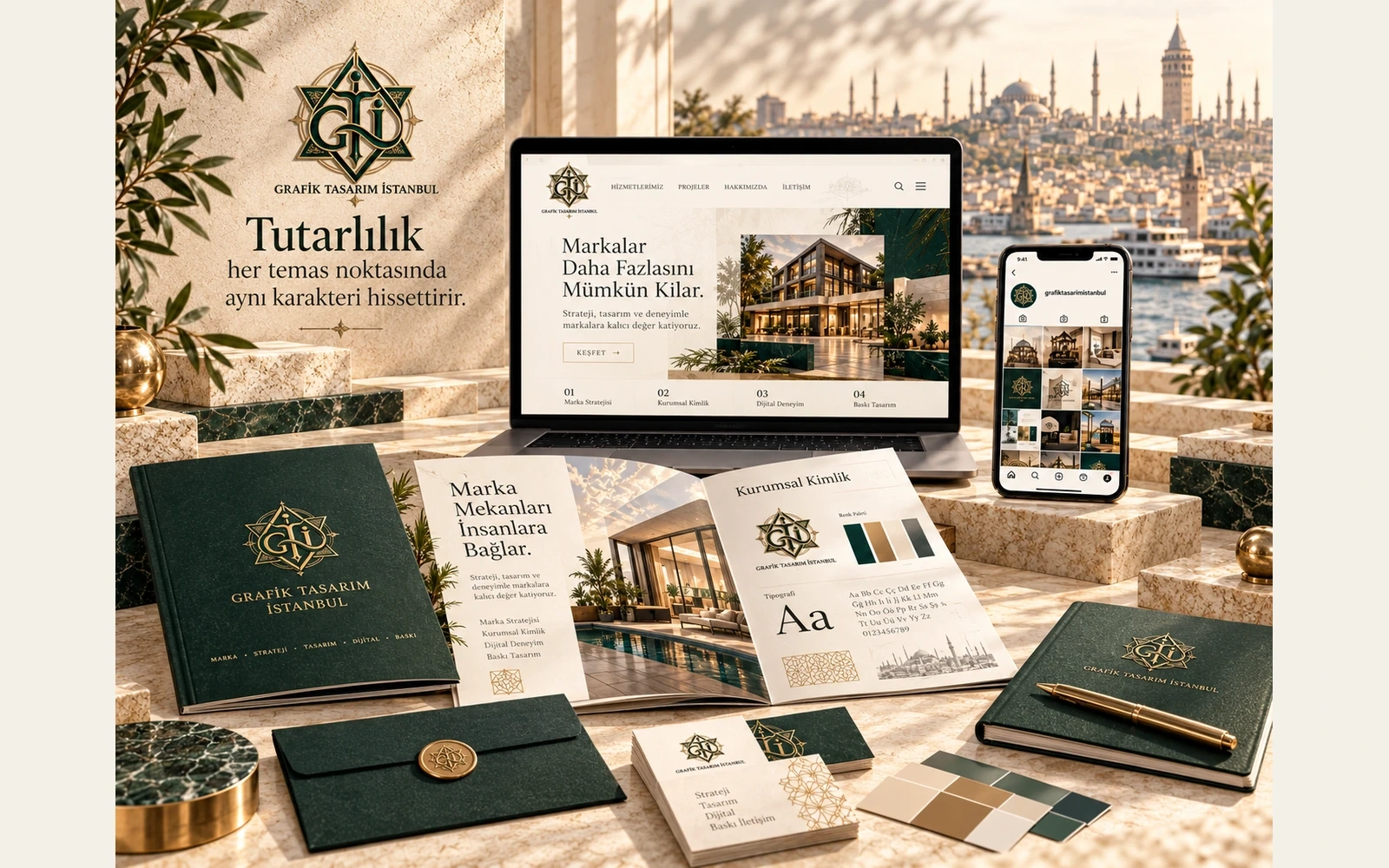 Aynı marka kimliğinin farklı temas noktalarındaki uygulamaları