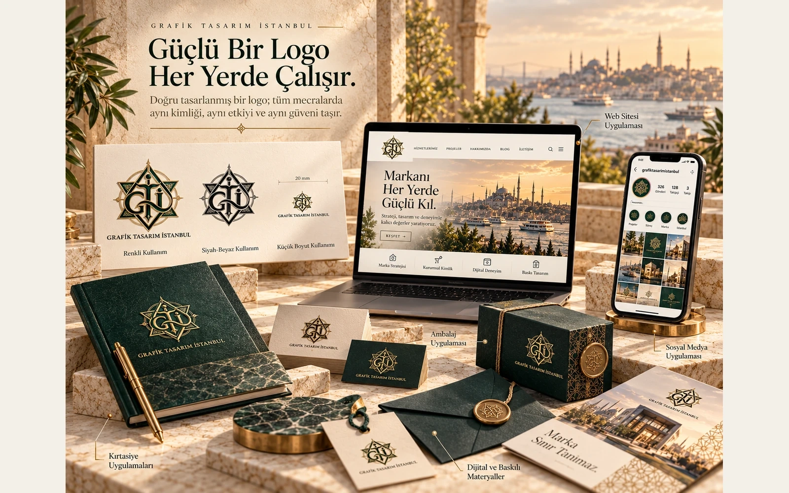 Logo tasarımının farklı kurumsal uygulamalardaki kullanımı